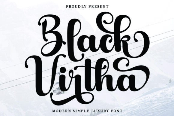 Black Virtha: The Elegant Handwritten Font for Modern Design
