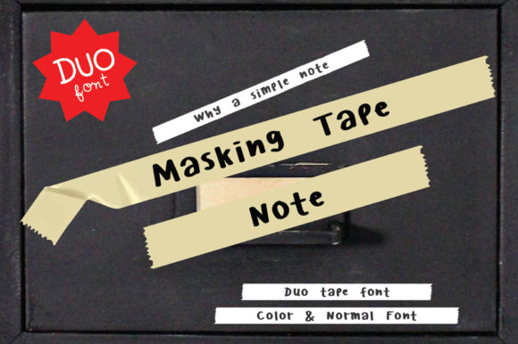 Masking Tape Note: A Handwritten Font for Authentic Design